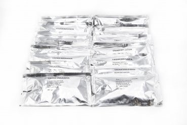 20 x 100 ml Emergency Drinking Water reserve, 2 liter total volume